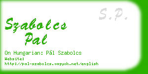 szabolcs pal business card
